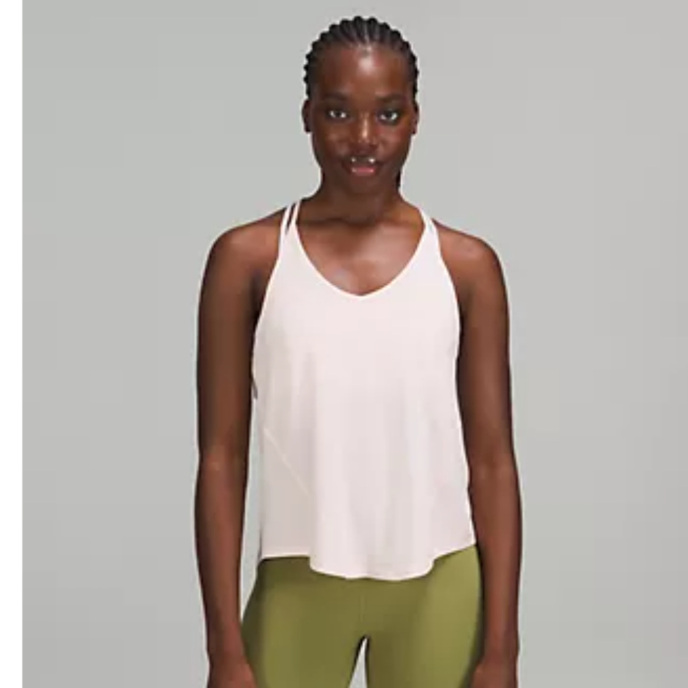 Lululemon Modal-Silk Yoga Tank Top in Strawberry Milkshake